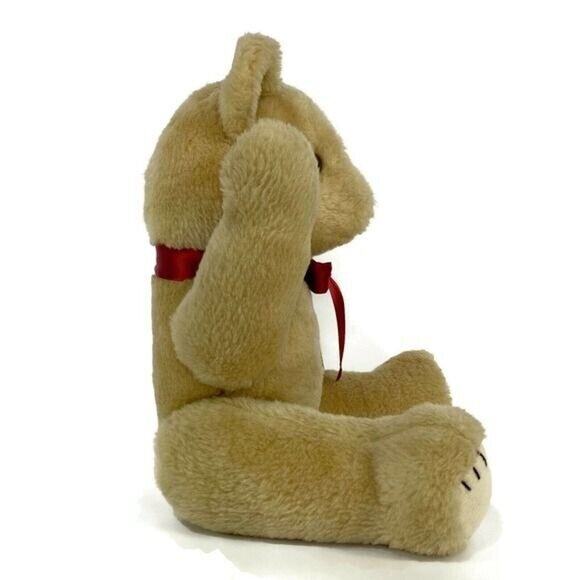 Midwest Importers of Cannon Falls Teddy Bear Plush Poseable Brown With Red Bow - Picture 10 of 10